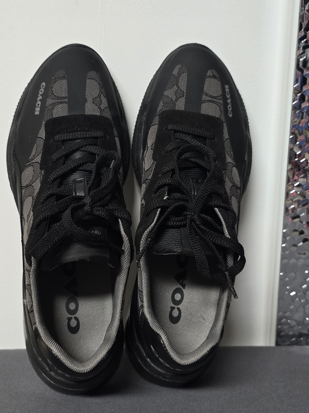 COACH Black Signature Logo Sneakers